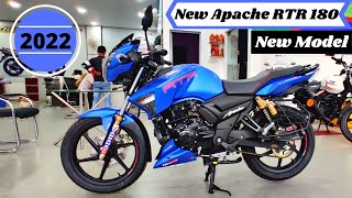 New TVS Apache RTR 180 2V Fi BS6 2022 😱 Matte Blue  Detailed Review  New Changes  New Price😱 [upl. by Lorenzo]