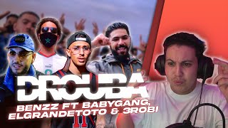 Benzz  Drouba ft BabyGang ElGrandeToto amp 3robi Official Video Reaction [upl. by Bette]