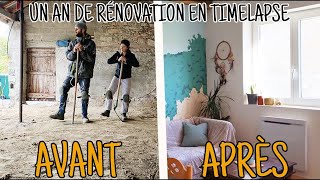 EP 60  TIMELAPSE RENOVATION COMPLÈTE DE 60M2  300J EN 15MN [upl. by Mitchiner]