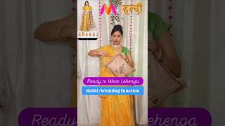 Ready to wear lehenga lehenga for haldi Wedding function  myntra haul [upl. by Hgeilyak852]