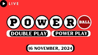 Powerball Double Play Drawing for November 16 2024  Lottery Winning Numbers [upl. by Solenne301]