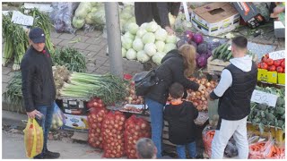 Market Day in Tetovo North Macedonia February 1 2024 [upl. by Ahsikin116]