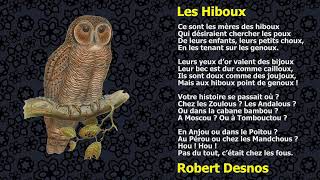 Les Hiboux de Robert Desnos [upl. by Sturdivant]