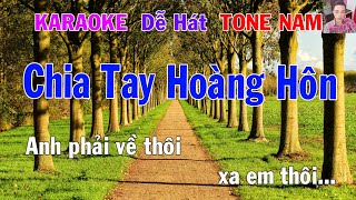 Karaoke Chia Tay Hoàng Hôn Tone Nam Nhạc Sống gia huy karaoke [upl. by Trubow473]