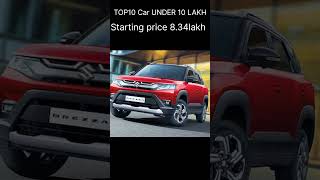 TOP 5 CARS UNDER 10 LAKH in India automobile facts carindia shorts viralvideo [upl. by Tania]