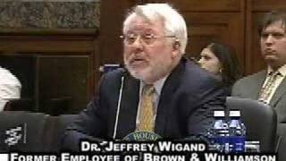 Whistleblower Protection Hearing Jeffrey Wigand Testimony [upl. by Milstone]