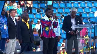 Giveton Gelin  Bahamian National Anthem Live at World Athletics Relays [upl. by Mroz192]