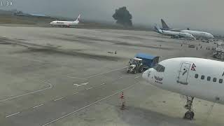 Deadliest Airplane crash caught on CCTV  Tribhuvan International Airport  NEPAL [upl. by Akcirederf]