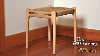 Woven seat stool with David Johnson [upl. by Archle]