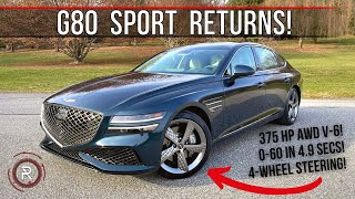 The 2022 Genesis G80 Sport Is An Enticing Combination Of Style Speed amp Luxury [upl. by Barnaba]