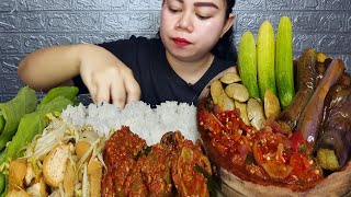 Ampla Ati Ayam Balado Jengkol Goreng Tumis Toge TahuSambal GoangGoreng Terong Mukbang [upl. by Naida]