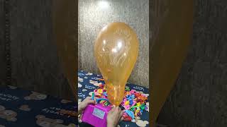 BIG ORANGE ANIMAL PRINT BALLON POP😍🎈  shorts satisfying asmr balloon popping [upl. by Niarda]