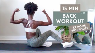 15 MINUTE BACK WORKOUT FOR STRONGER BACK  BETTER POSTURE  NO EQUIPMENT  BEGINNER  INTERMEDIATE [upl. by Fayre]