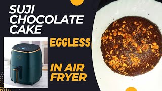 HOW TO BAKE CAKE IN AIR FRYER SUJI CHOCOLATE CAKE  EASY AIR FRYED CAKE  VINUS VLOGS AND KITCHEN [upl. by Charo290]