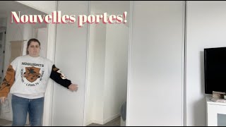 Vlog 115 Installation des portes de placard [upl. by Yessej]