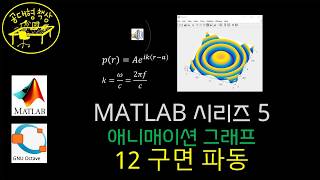 매트랩 MATLAB 512 애니매이션 그래프  구면 파동 [upl. by Estell209]