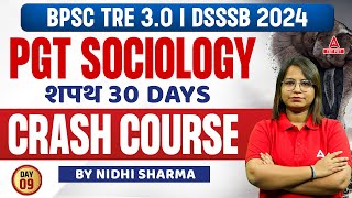 BPSCDSSSB PGT Sociology Crash Course 9  Sociology By Nidhi Sharma [upl. by Yenruogis918]