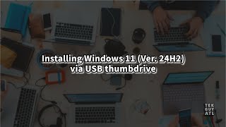 How to install Windows 11 Ver24H2 via USB drive installation howto tutorial tech pc restore [upl. by Gabriell]