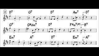 Blues in F  Easy Solo Example for Alto Sax  Chord tone 1 [upl. by Esydnac]