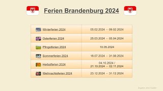 Ferien Brandenburg 2024 [upl. by Ivana584]