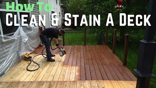 How To Clean And Stain A Deck [upl. by Anniram]