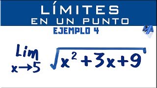 Limite de una función en un punto  Ejemplo 4 [upl. by Corinna511]