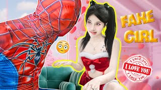 I Rescue PRETTY GIRL from CRAZY FAKE SPIDER GIRL in LOVE 🆘 Love Story Spiderman in Real Life POV [upl. by Aramo646]