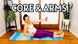 20 Min Core amp ArmsBarre Upper Body WorkoutLight Weights [upl. by Atikim11]