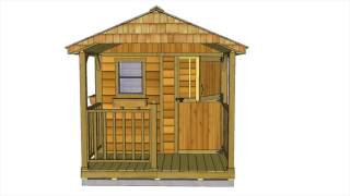 Cedar Shed with Porch  8x12 Santa Rosa Garden  Outdoor Living Today [upl. by Ahsak]