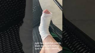 foot stretches on day 42 after midfoot fusion surgery [upl. by Lanos]