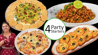 ४ झटपट और आसान स्टार्टर किसी भी पार्टी के लिए  4 Best Party Starter Recipes Veg  Kabitaskitchen [upl. by Grefe349]