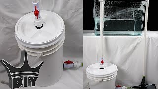 HOW TO Build an XL aquarium canister filter with a 5 gallon bucket  2 of 2 [upl. by Sanoj]