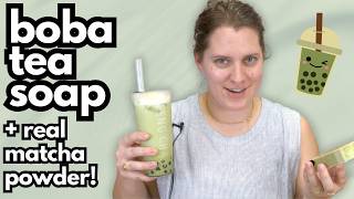 Watch Me Create Matcha Boba Tea Soap with real Matcha [upl. by Noguchi]