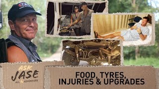 Ask Jase Food Tyres Injuries amp Upgrades► All 4 Adventure TV [upl. by Lleral]