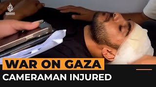 Al Jazeera cameraman in critical condition after Israeli attack  Al Jazeera Newsfeed [upl. by Lyrem567]