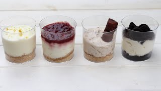 4 postres en vasitos FÁCILES y RÁPIDOS ideales para fiestas [upl. by Darcey]