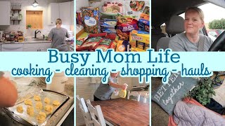 BUSY MOM LIFE  COOKING CLEANING SHOPPING GROCERY AND THRIFT HAULS [upl. by Fronia]