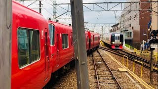 【重連！8両編成のSR車 栄生駅中線に入線】名鉄5300系重連 5304F5305F 回送栄生行き 栄生到着から中線入線まで【平日限定】 [upl. by Eziechiele26]