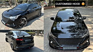 Only Verna modified with customised hood  verna sxo modifications worth ₹450000 [upl. by Richer291]