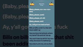 Cordae  Mas as fck Lyrics [upl. by Llertnom]