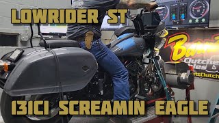 James Lowrider ST 131ci M8 Screamin Eagle Dyno Tuning SampS 590 Cam [upl. by Liek]