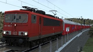 Deutsche Bahn BR155 Güterzug Siegen  Kreuztal Führerstandsmitfahrt Railworks Train Simulator 2017 [upl. by Yard]