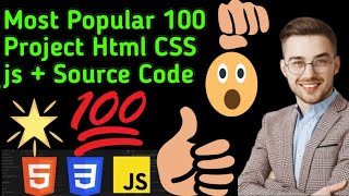 Top Most Popular 100 CSS Project For Portfolio Html CSS amp js Tutorial beginner  Coding Source code [upl. by Notnek]