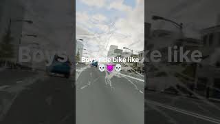 How👩 Girls ride and how 👦Boys ride shorts gaming rider trafficrider [upl. by Borlow23]