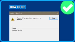 How to Fix Group Policy Error in Windows 111087 [upl. by Balough841]