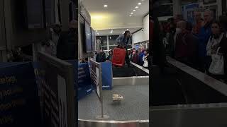 Woman lifts out suitcases after airport baggage belt breaks 👏  🎥 Viralhog [upl. by Latisha]