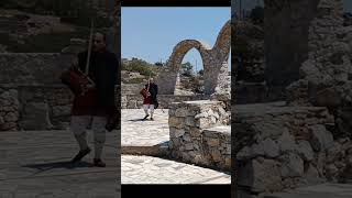 Byzantine Swordsmanship Byzantine Reenactment byzantineswordsmanship longsword livingbyzantium [upl. by Attenoj]