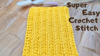 Perfect for Beginners 1Row Repeat Reversible Crochet Stitch  Single Crochet Stitch Pattern [upl. by Melloney]