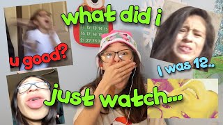 Reacting to my old videos from MIDDLE SCHOOLagain a lot happened [upl. by Consolata]