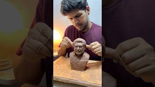 Sculpting process art sculpture clayart claysculpture murtimaking faceportrait statueartist [upl. by Dumah]